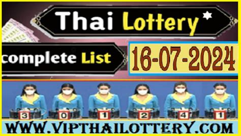 Thai Lottery Online Complete List Full Result Chart 16.